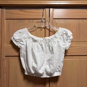 White Eyelet Women's Top size 10